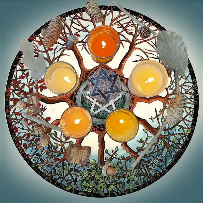 Tree Star Pattern Astrology Tablecloth Tarots Divinations Tablecloth Altars Cloth Divinations Board Game Accessory