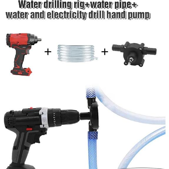 Hand Pump Water Drill Transfer Pump, Small Water Pump Hand Drill Water Pump Electric Water Pump, Self-Priming Transfer Pump, Electric Hand Pump