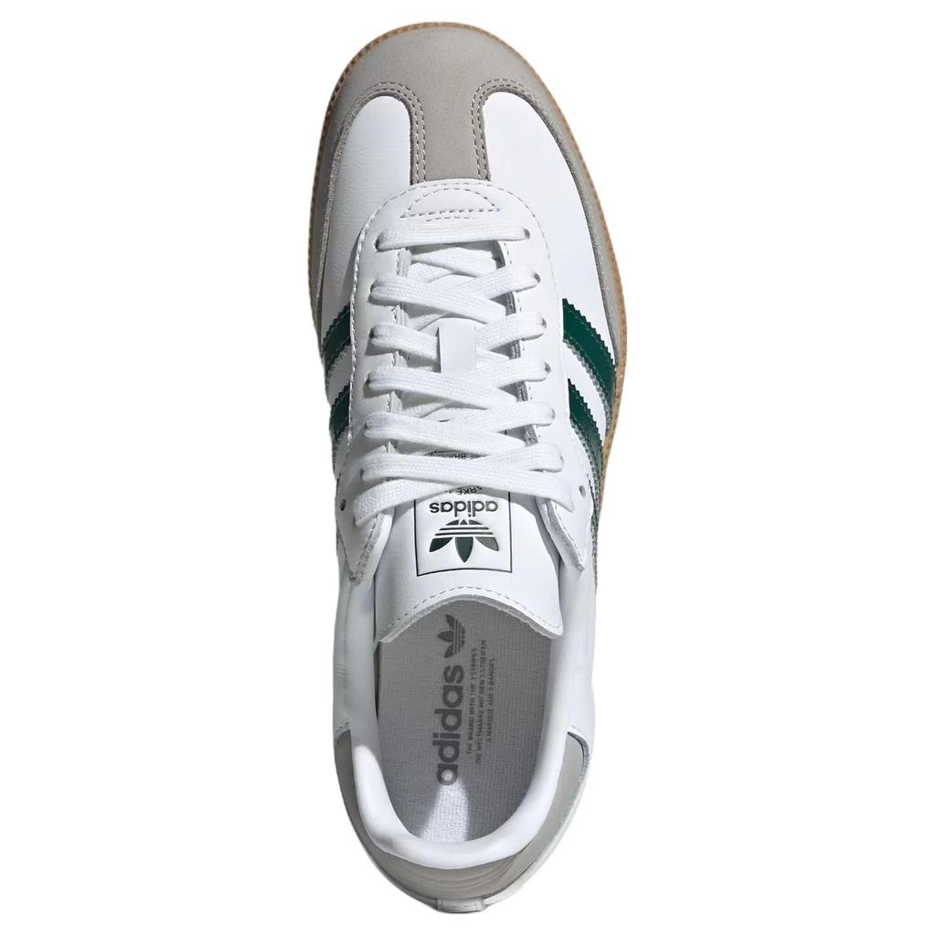 adidas Samba OG Weiß Collegiate Grün Gummi Damen Sneaker Schuhe-Weiß Grau-Zwei JI2724