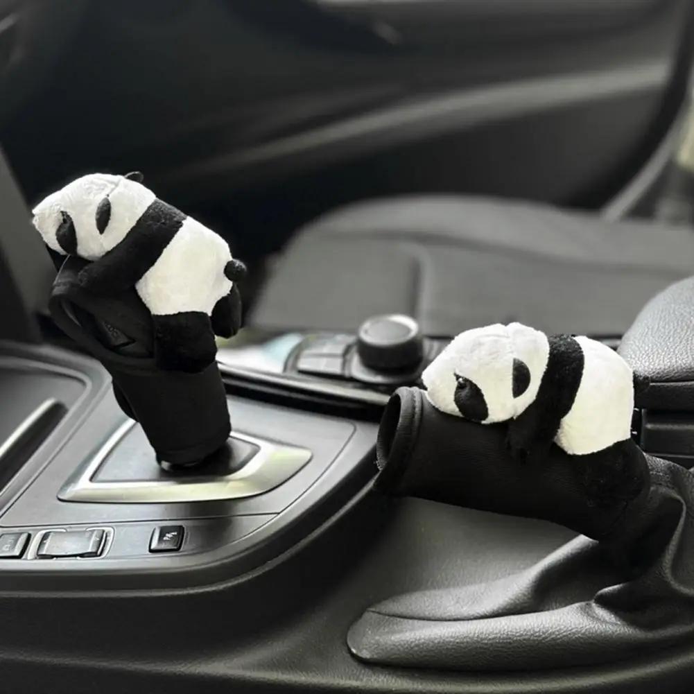 Various Plush Panda Interior Accessories Protective Cover Gear Shift Collars Steering Covers Neck Pillow Seat Belt Accessories