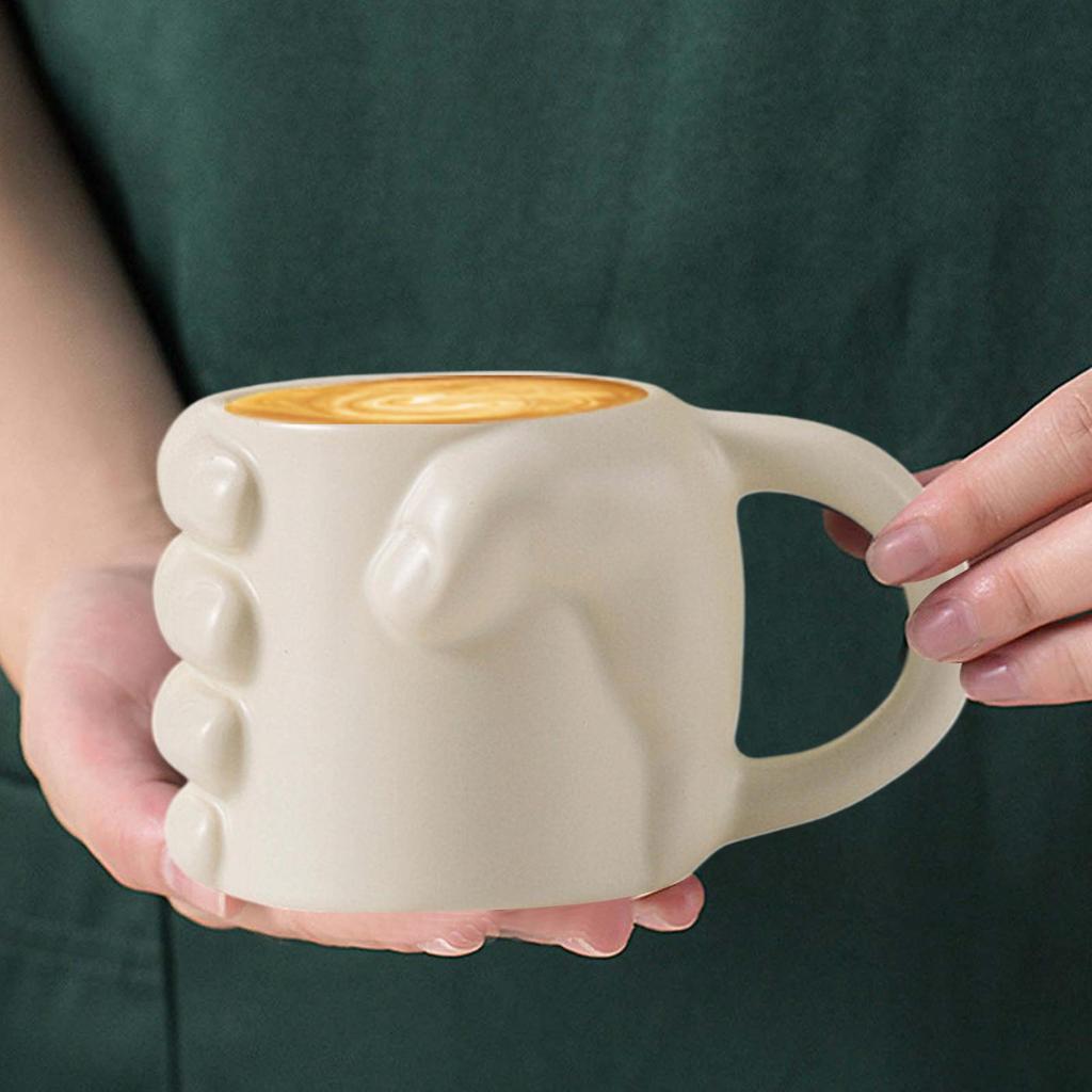 Creative Milk Cup Fun Fist Water Cup Coffee Mugs Household Minority Ceramic Cup Living Room Decoration Accessories