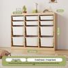 Children's Solid Wood Toy & Book Storage Shelf and Cabinet