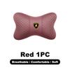 1pcs Car Leather Headrest Seat Lumbar Pillow Auto Accessories For Lamborghini LP570 LP610 Urus LP700 LP770 Gallardo Aventador byu2
