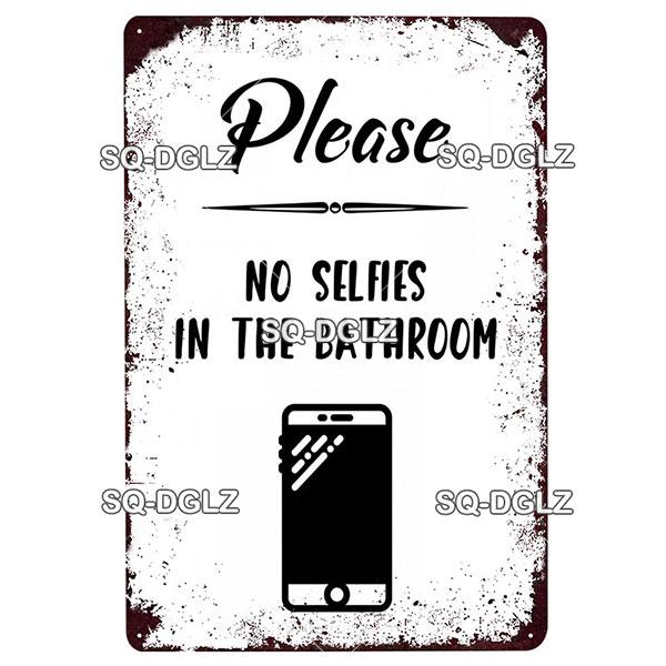 [SQ-DGLZ] Bathroom Metal Sign Vintage Metal Plaque Indicator Plates Decor For Pub Bar Home Wall Decor Tin Signs Warning Poster