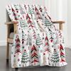 1pc Snow Pine Microfiber Blanket Super Soft Throw Blankets For Bed Bedspread Sofa Decorative Camping Picnic Winter Warm Blanket