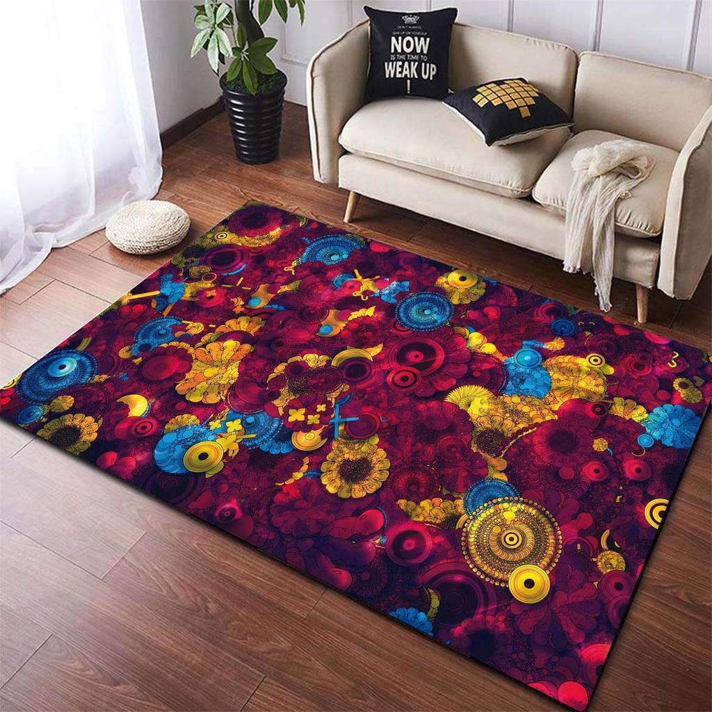 Bohemian Modern Geometry Large Carpet Area Rug  Decor Gift Living Room Hallway Entrance Doormat