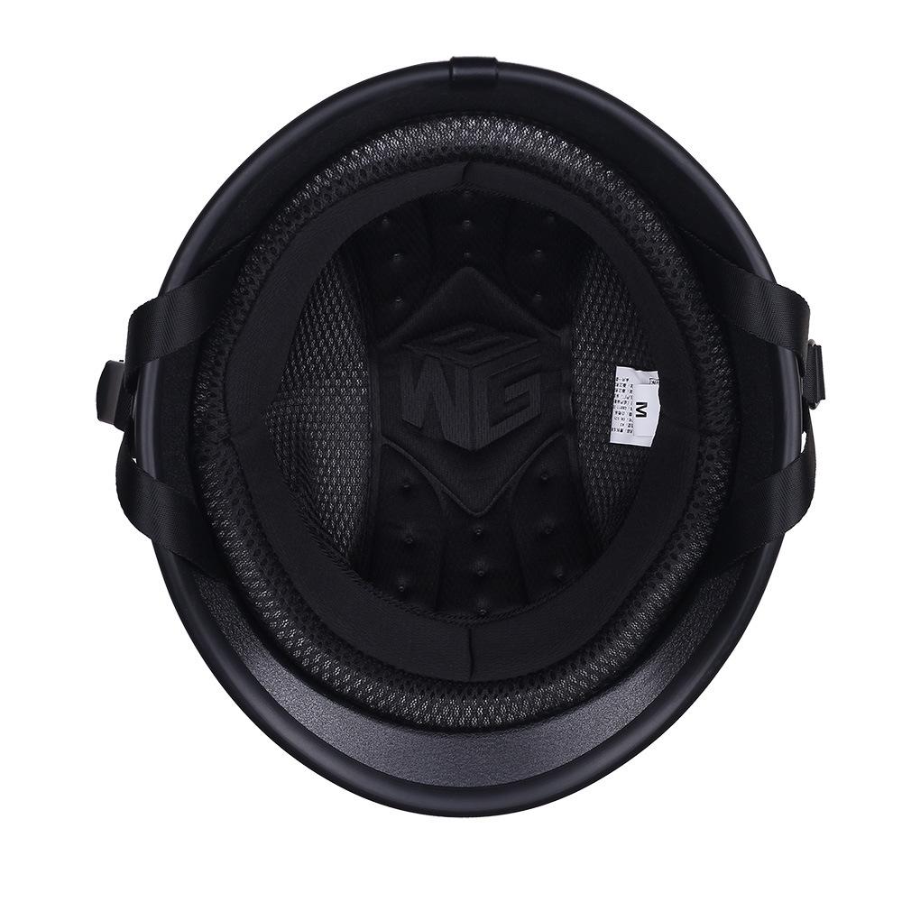 Retro German Style Half Helmet with Goggles: Skull Cap for Scooters & Motorcycles, 3C Certified