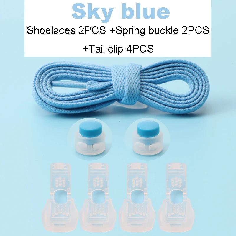 New No Tie Shoelace Classic Flat Shoelaces Bread Buckle Lock Shoe Laces for Sneakers Kids Adult Quick Lace for Shoes Accessories