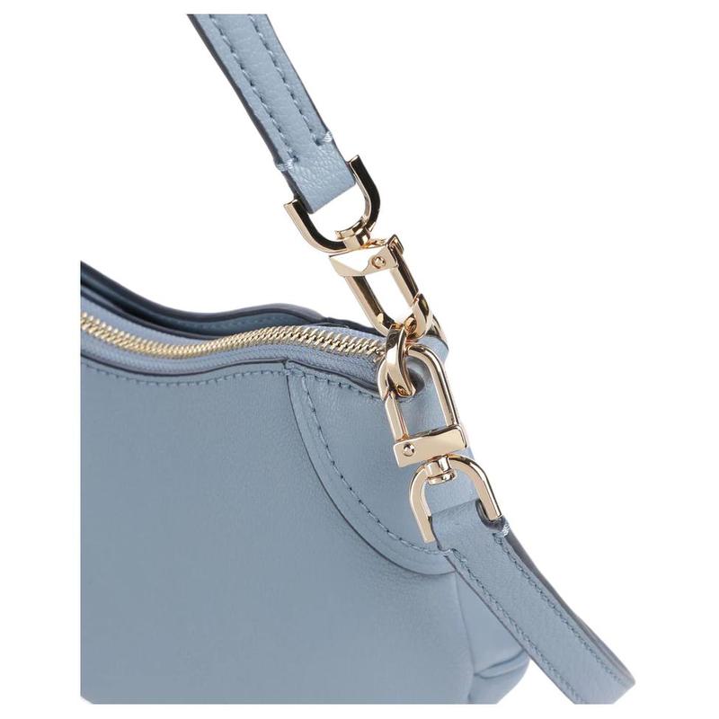 MICHAEL KORS Jet Set zipper closure cow split leather shoulder bag medium women's light blue