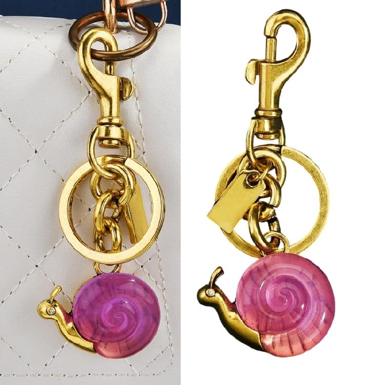 Cute Animal Shaped Key Chain Sturdy Alloy Snail Design Bag Ornament For Purse Organizers Youthful Decorative Item
