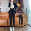 Women's High-Waist Slimming Black Cigarette Harem Pants