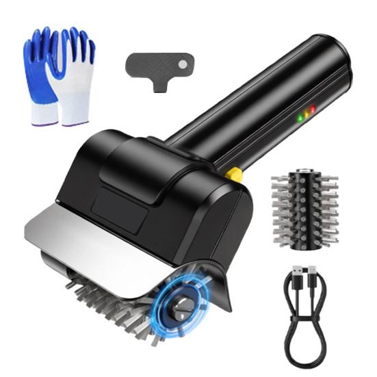 Spazzola Elettrica per Griglia Testa in Acciaio Inossidabile Pulitore Elettrico Senza Fili Ricaricabile Pulizia Profonda Strumenti per Griglia BBQ