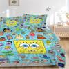 Spongebob Squarepants Characters Print 3Pcs Bedding Setduvet Cover With 2 Bedropillowcase Home Birthday Gift