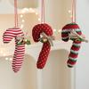 Bowknot Hanging Cartoon Christmas Tree Decorations Fabric Bell Bow Hanging Ornament Red White Holiday Decor Festive Decoration