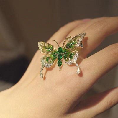 Elegante Emaille-Schmetterlingsbrosche: Nischendesign für Damen, Ins Style, diamantbesetzter Pin-Schmuck
