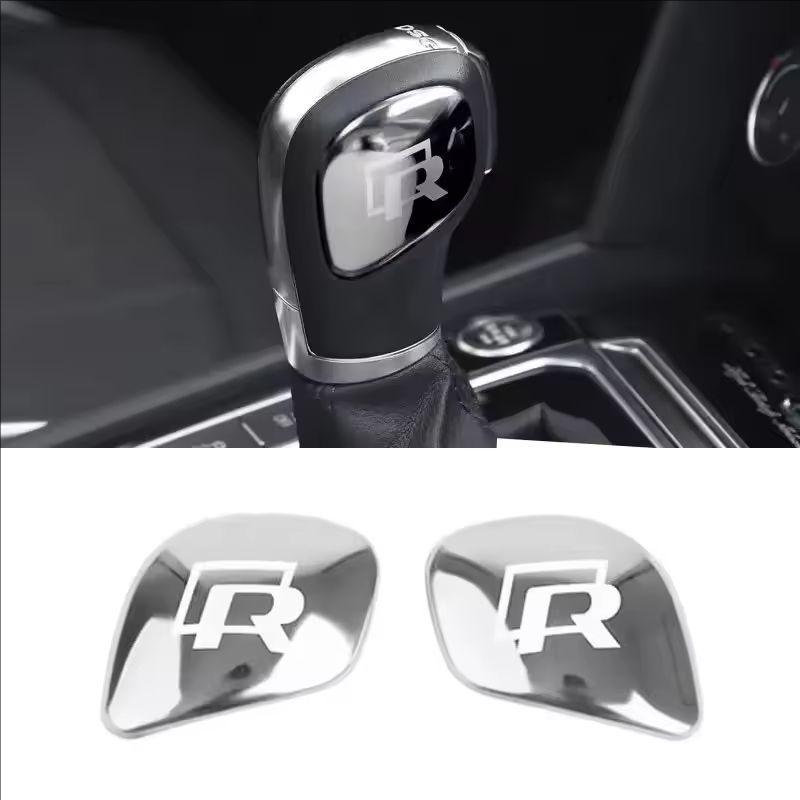 Car Gearbox Control Gear Lever Stickers Shift Stick Handle Accessories For VW GTI Polo Golf Passat Tiguan Arteon Taigo Hub Cap