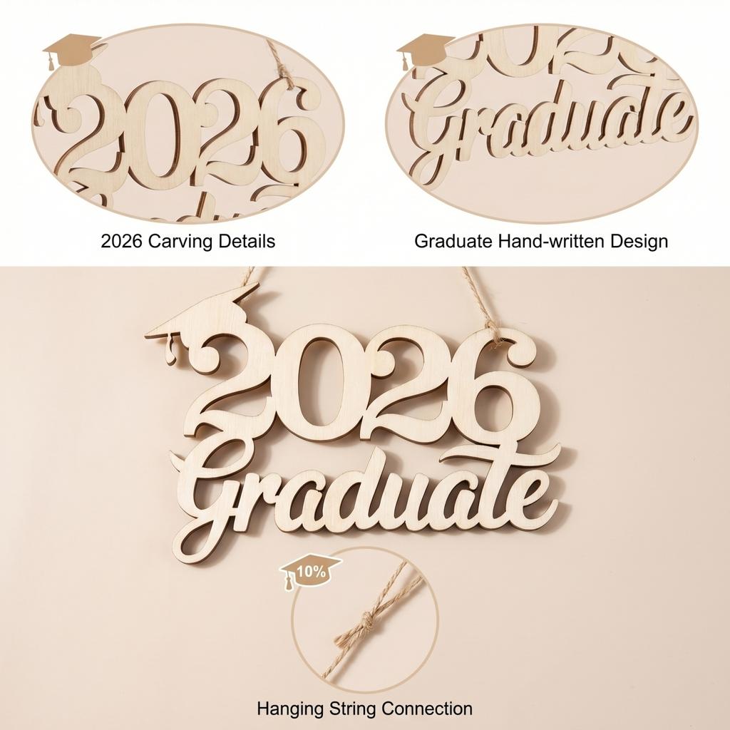 Graduation Wooden Pendant In 2026