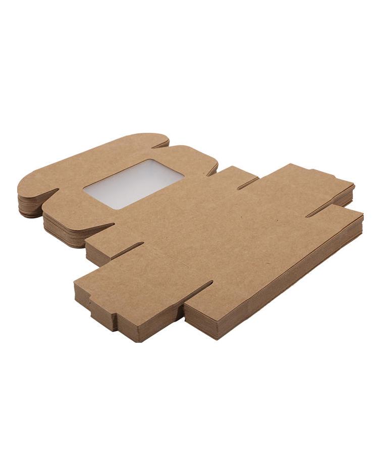 25KS Kraft papírová krabička s průhledným okénkem Domácí krabičky Dárky Balení Krabičky na sušenky Balení Krabička bonboniéra Dárek k narozeninám