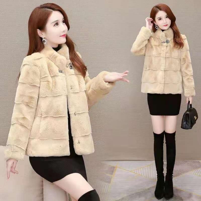 Short and Medium Danish Imitation Mink Velvet Jacket Women's Winter Clothing New Small Mother Top Imitation Fur