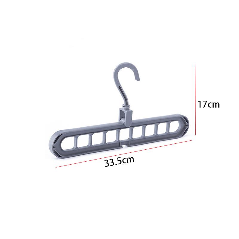 2 Stück Multifunktionaler Neun-Loch Kleiderständer, Haushaltskleideraufhängung, Faltbarer Drehbarer Kleiderständer, Schlafzimmeraufbewahrung