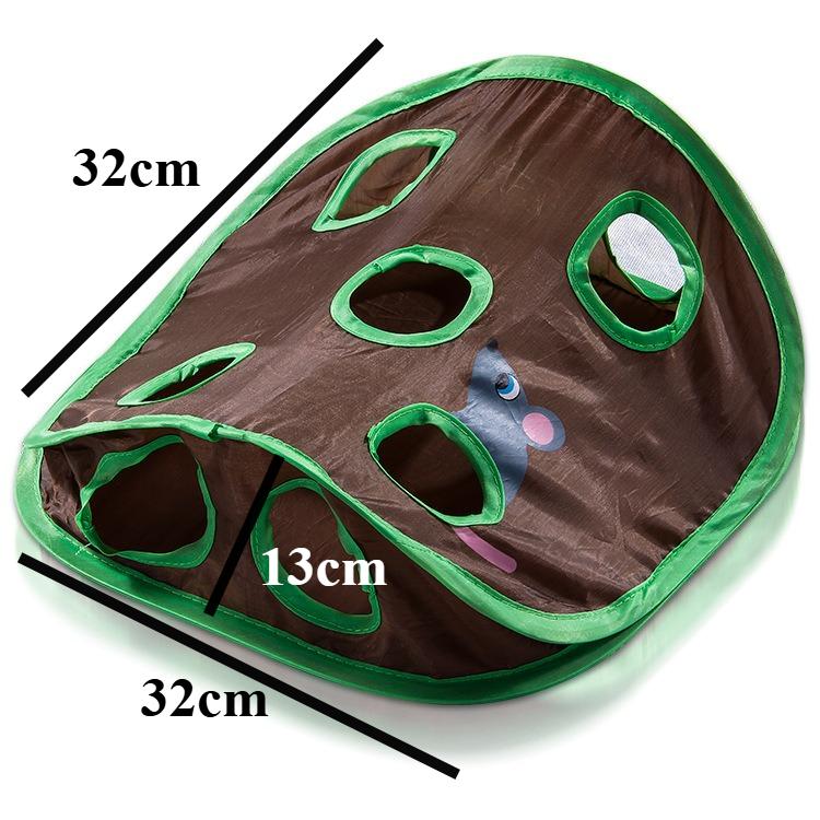 

Cat Toy Bell Tent with 9 Hole Cat Mice Game Intelligence Playing Tunnel Foldable Mouse Hunt Toy Keeps Kitten Active Pet Product