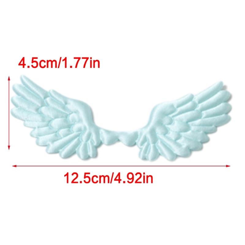 10Pcs Fabric Wing Charm Embossed Fabric Wing Appliques For Handmade Art Craft Home Decoration Clothing Sewing Craft