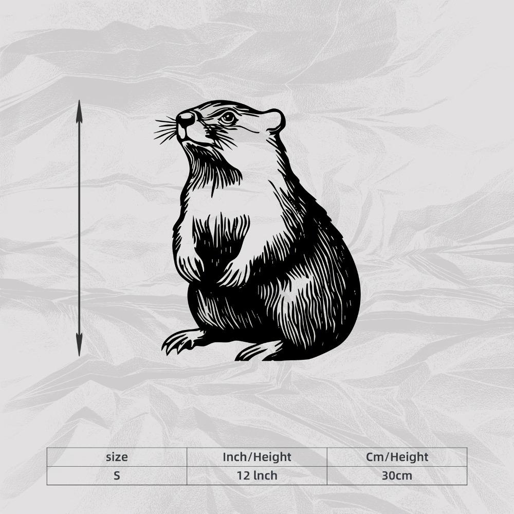 

Metal Groundhog Wall Art Outdoor Spring Garden Decor Weatherproof Sculpture Wildlife Gift for Enthusiasts 1pc S/30cm/12inch