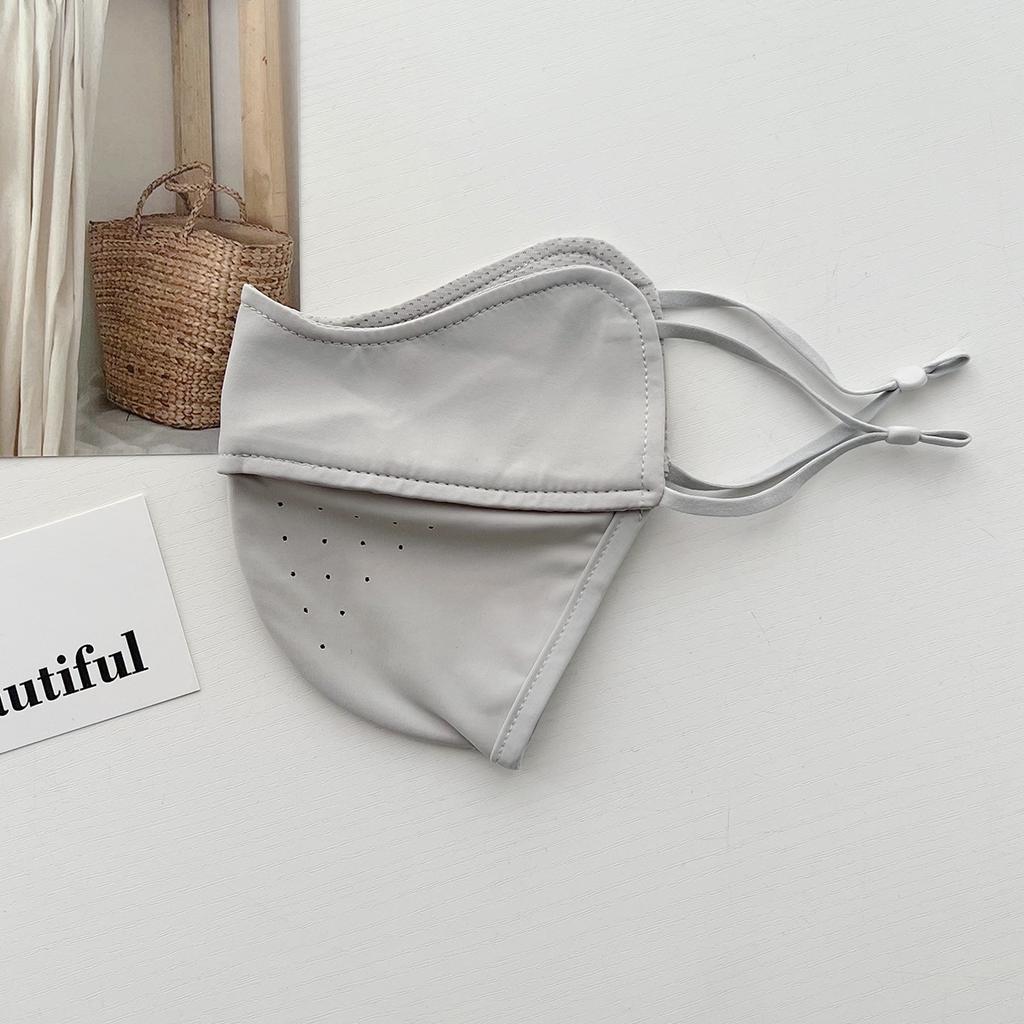 Summer High-Value Sunscreen Three-Dimensional Mask Eye Corner Anti-Ultraviolet Sunshade Mask Solid Color Ice Silk Thin Breathable