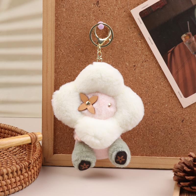 1/2Pcs Sunflower Plush Hanging Ornament Doll Backpack Hanging Chain Car Keychain Women'S Bag Pendant
