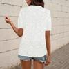 JKASHDK Women's Fashion Casual Summer Spring Solid Color Print Short Sleeve V-Neck Blouses & Shirts