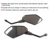 Pair of Motorcycle Modification   Rearview Wing Mirror Motorbike Accessory Black