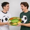 Partitioned Snack Container Football Field Tray, with Multiple Partitions, Durable PETG Party Kids Holder Supply for Watch Parties And Game Day Snacks