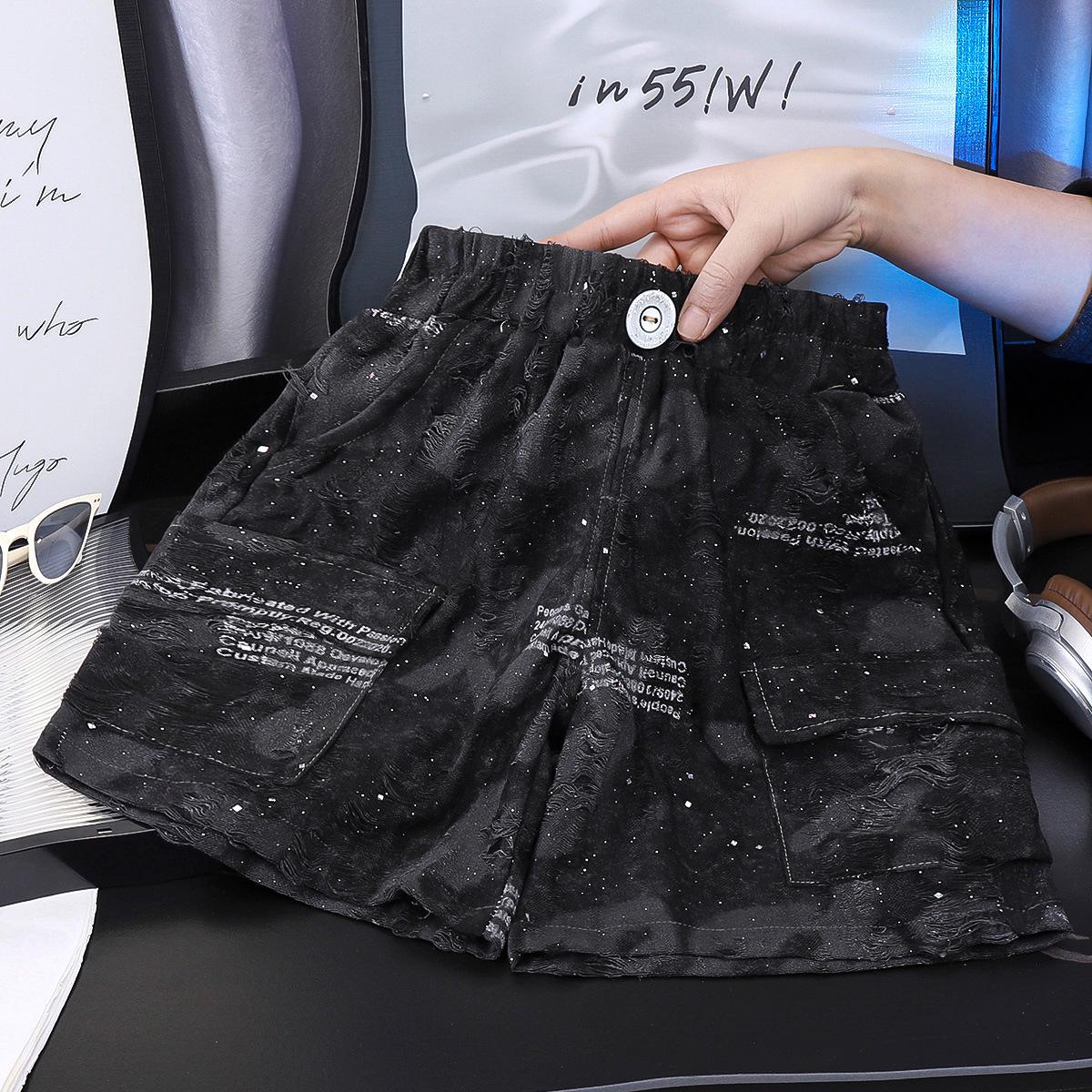 

2026 Summer Kids Cargo Shorts: Thin, Stylish, and Trendy with Side Pockets for Medium and Small Children 90 cm