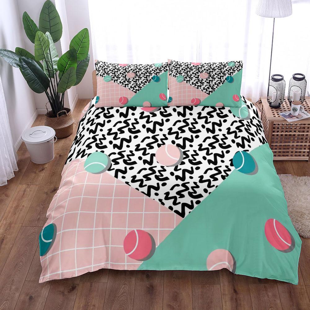 

Теннис Спорт Страстный пододеяльник комплект King Queen Double Full Twin Single Size Комплект постельного белья 140x210cm