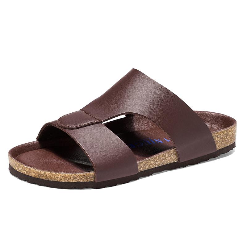 Fashion Outdoor Men's Summer Slippers Cork Clog Half Drag Outdoor Antiskid Male Slides Leisure Walk Flip-flops New Arrival Man Sandals