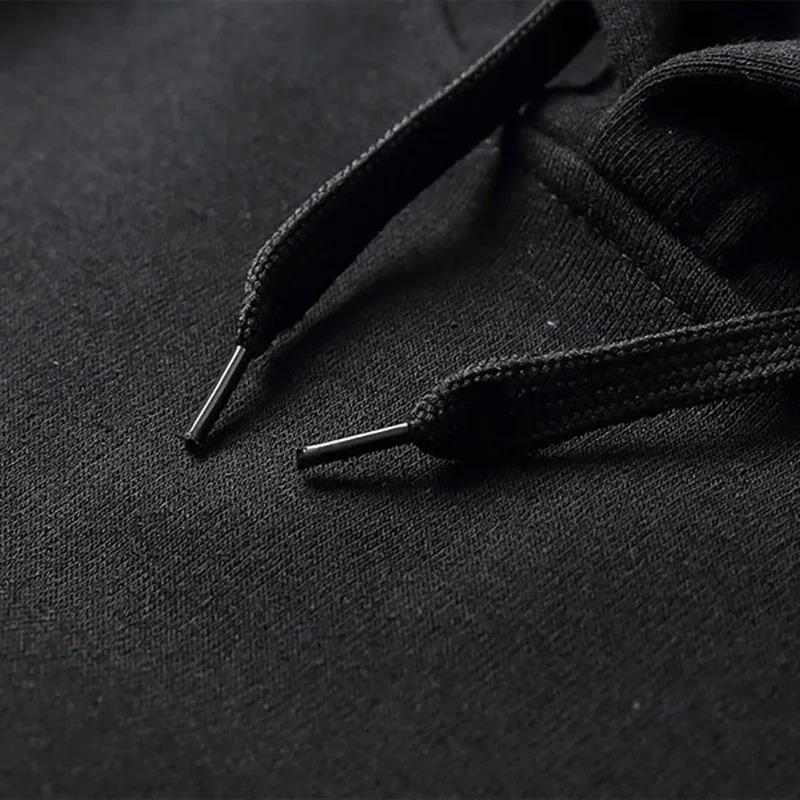 Men's Slim Fit Anime Pattern Drawstring Hoodie