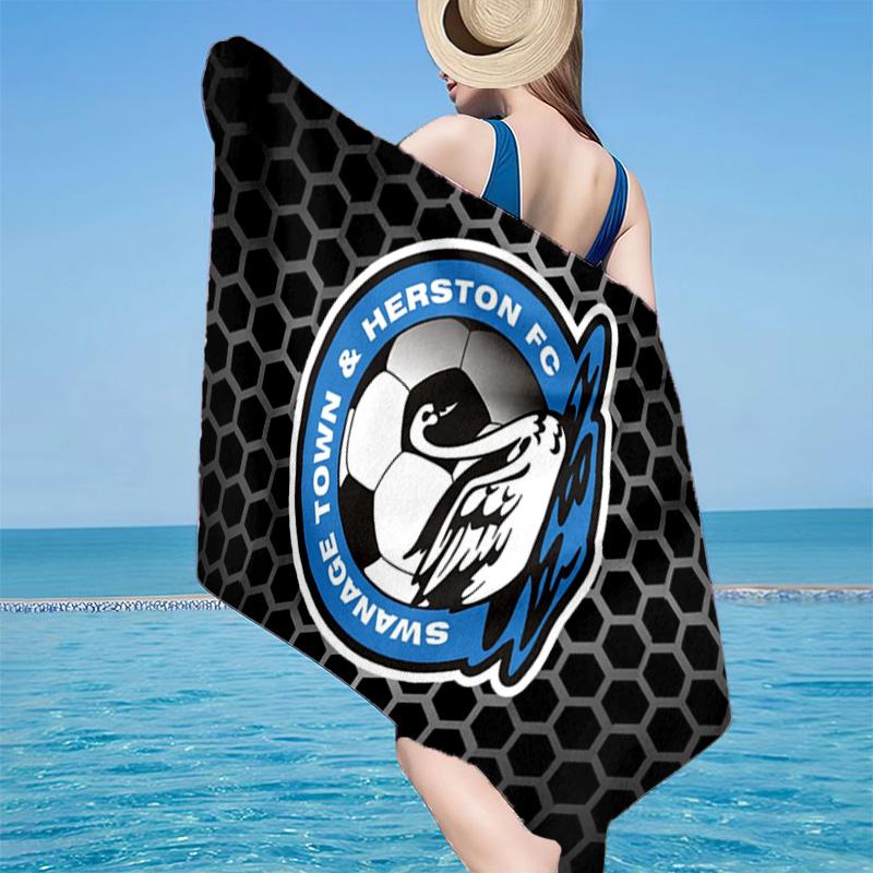 Swansea City AFC Wappen Mikrofaser Strandtuch, Leicht und Schnelltrocknend, für Sommerreisen, Strand-Essentials, Schwimmbad