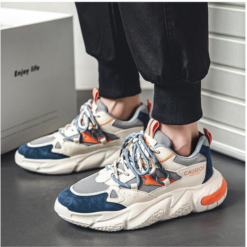 Men's Outdoor mesh Breathable Sneakers Casual Fashion Chunky Height Increasing Walking Shoes Jogging Trainers Athletic Footwear