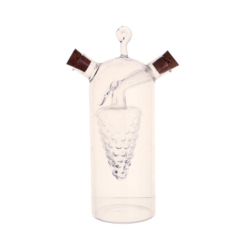 1Pc 2-in-1 Doppio Strato Bottiglia Salsa Olio Aceto Bottiglia di Vetro Condimento Sigillato Cucina Conservazione Bottiglie Barattoli Utensili da Cucina