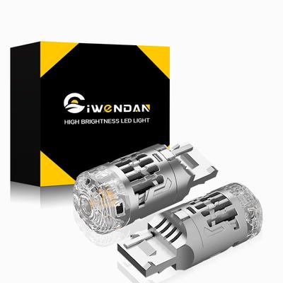 CIWENDAN LED Giro Ultra Brillante con Cancelador y Resistencia Indicador de Malfuncionamientos y Reflector Plata para DC12V Juego de 2 y T20/T20 Compatible