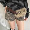 PU Leather Furry Waistband Spicy Girl Style Y2K Waistband Vintage Plush Belt  Female/Girls