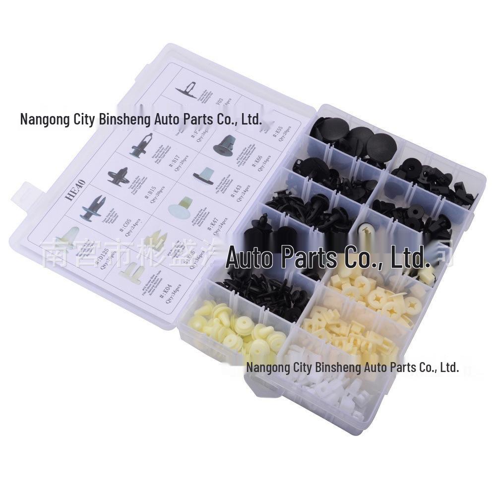 292PCS Boxed Snap Fasteners for Toyota/Mitsubishi: Car Body Rivets, Clips, Speed Nuts, and Seats.