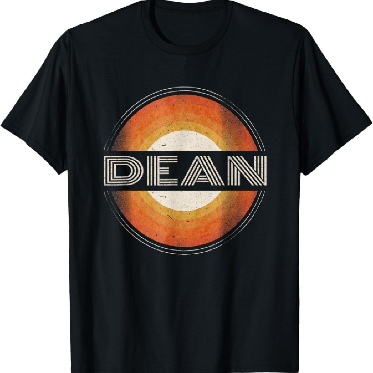 

First Name Dean Retro Personalized Vintage T-Shirt XXXXXL чорний