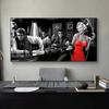 Black Modern Classic Figure Painting US Movie TV Canvas Paintings Posters and Prints Wall Art Pictures for Living Room Decor