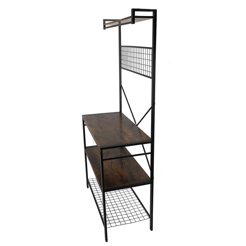 Layered Organizer Shelf Metal Frame Storage Shelving Unit Multi Layer Organizer Stand for Microwave