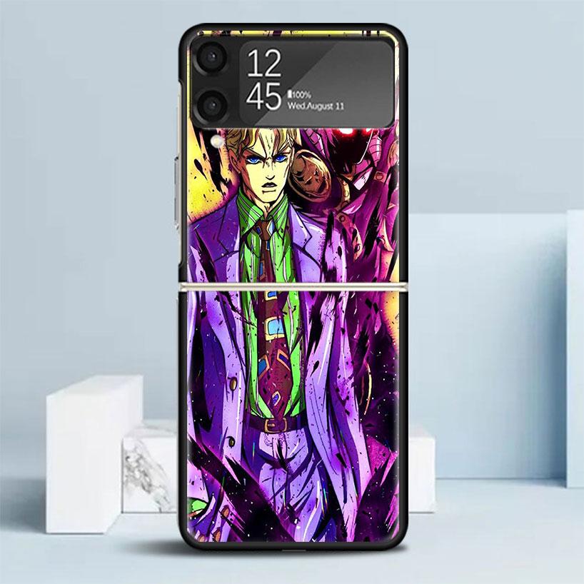 

JoJo Kira Yoshikage Killer Queen Phone Case For Samsung Galaxy Z Flip7 Flip6 5G Flip5 Flip4 Flip3 ZFlip 7 6 3 4 5 Shockproof Bac Samsung Z Flip