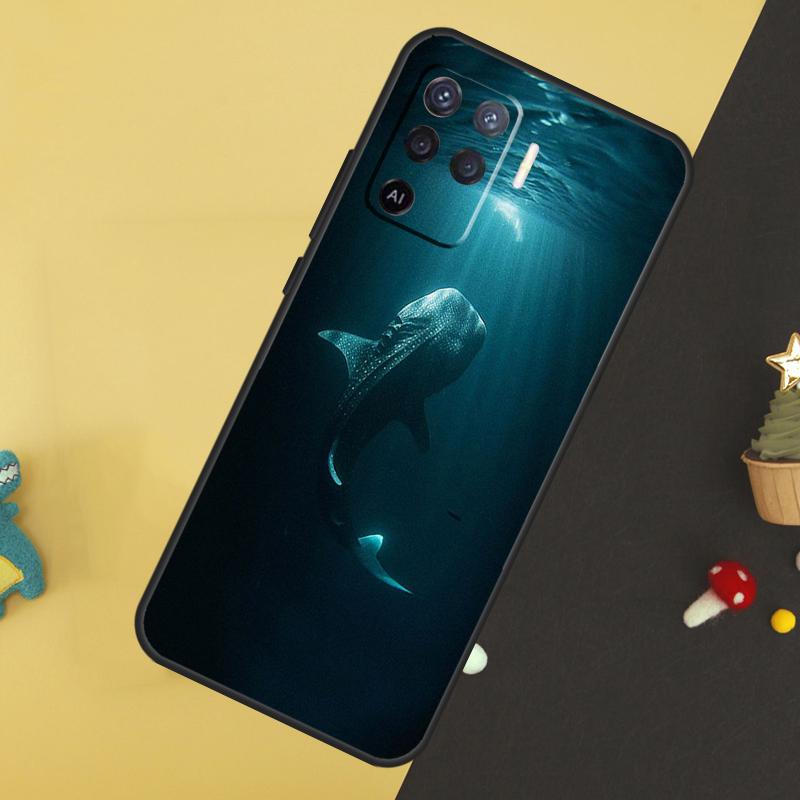 Ocean Whale Shark Swimming Case For Oppo A5 Pro A6 A15 A16 A76 A96 A17 A57 A98 A58 A78 A18 A38 A54 A74 A94 A40 A60 A80