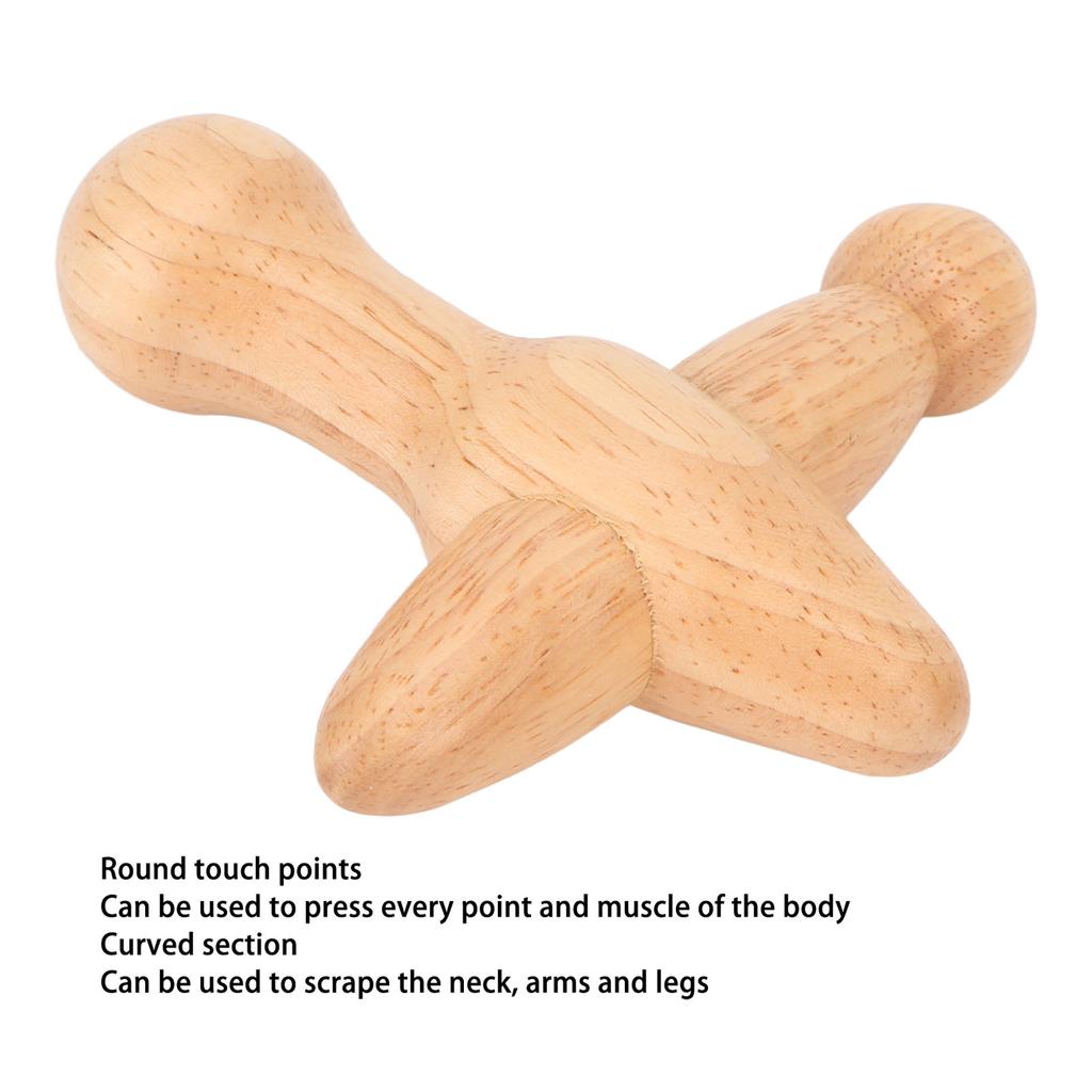 Pressure Point Massager Tool Shaped Boost Metabolism Lymphatic Drainage Relaxes Muscles Wooden Massage Tool
