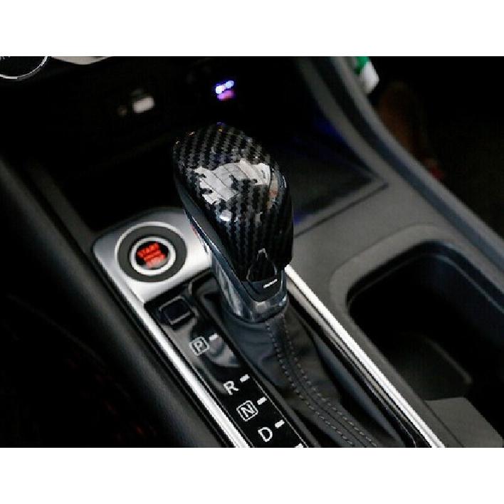 carbon fiber interior Gear shift knob cover trim For Nissan Sylphy Sentra