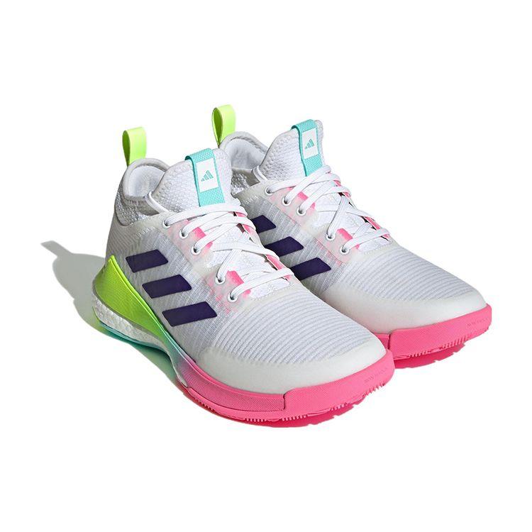 Adidas Crazyflight Mid White Purple Pink Women Sneakers Cloud-White Team-College-Purple Flash-Aqua HP3337